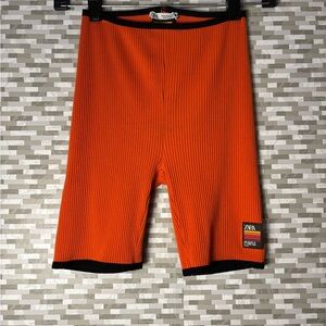 Zara purple magazine biker shorts 🩳